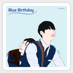 Blue Birthday Korean Drama Sticker